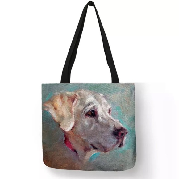 Handbags - Eco-Friendly Yellow Labrador Retriever Folding Tote Bag